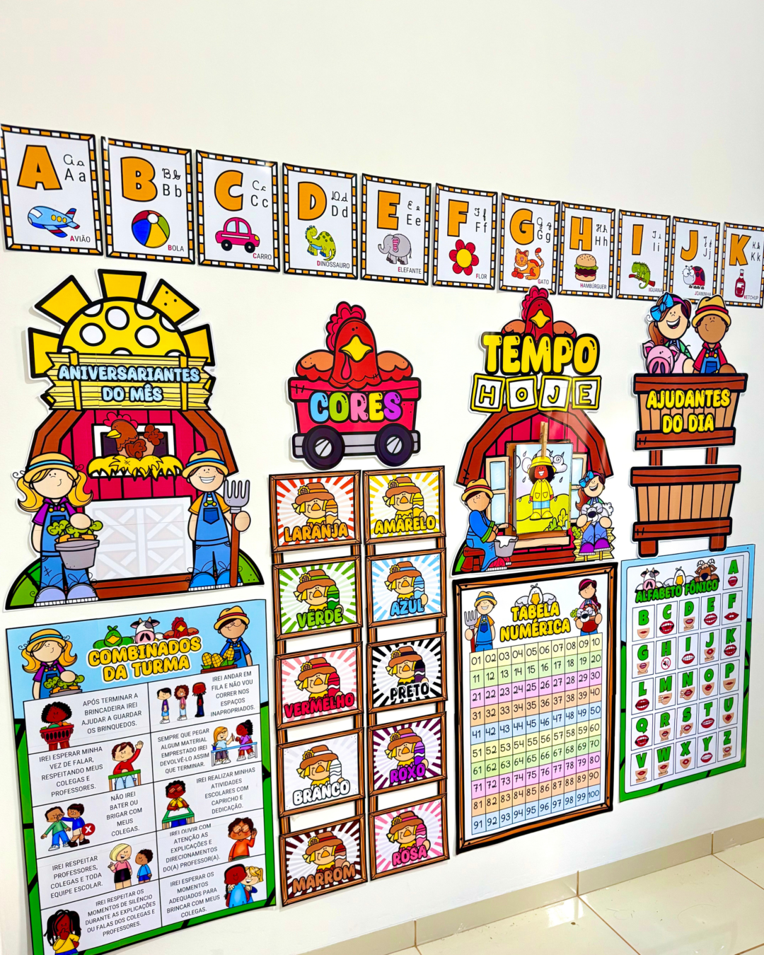 Kit Ornamentação de Sala de Aula – Tema Fazendinha - Image 11