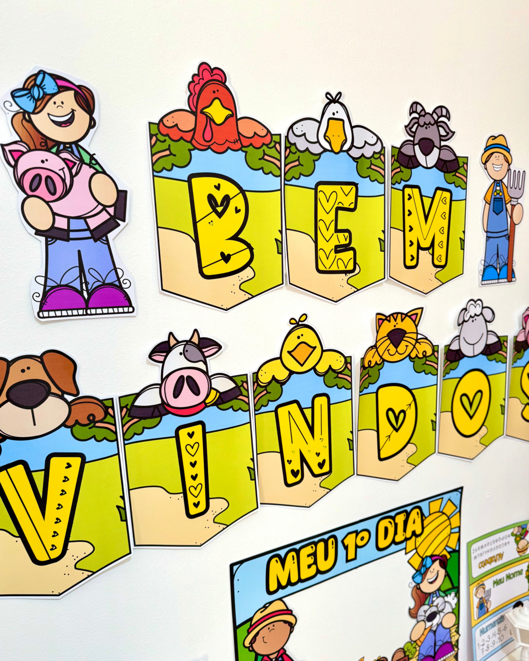 Kit Ornamentação de Sala de Aula – Tema Fazendinha - Image 21