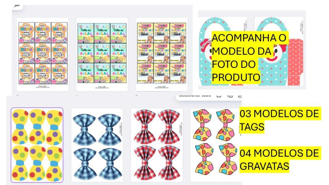 Caixinha Volta Às Aulas Palhacinho Gravata M03 - Image 8