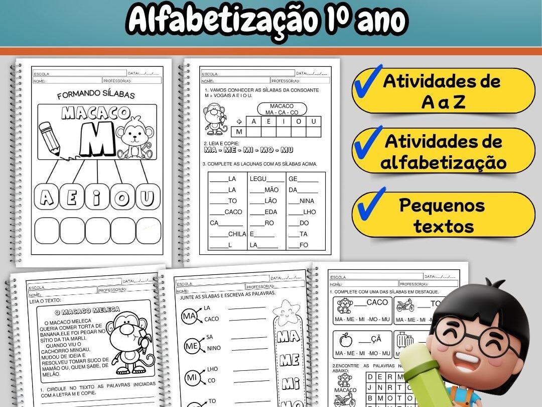 Pequenos Textos com atividades de Alfabetização 1ºano