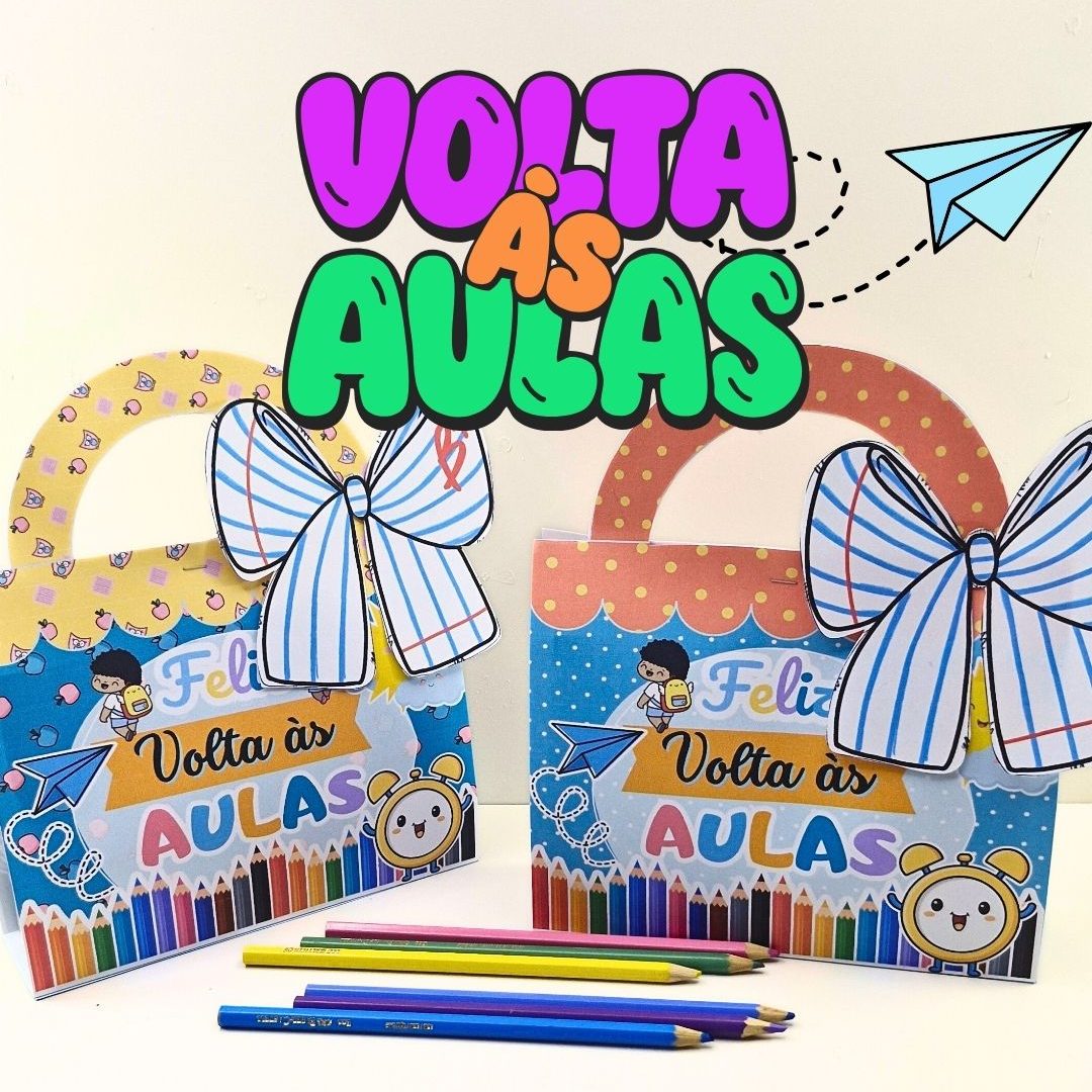 Caixinha Lembrancinha Volta às Aulas Laço