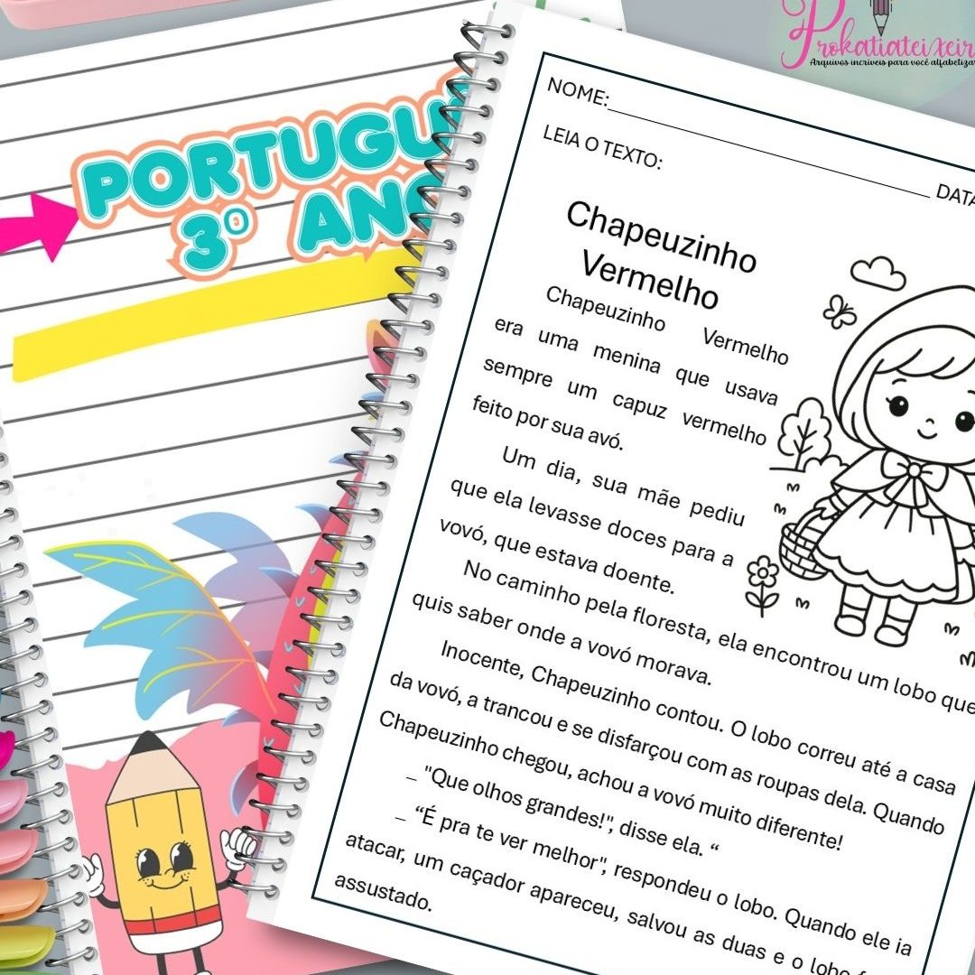 Língua Portuguesa 3º ano com 50 páginas