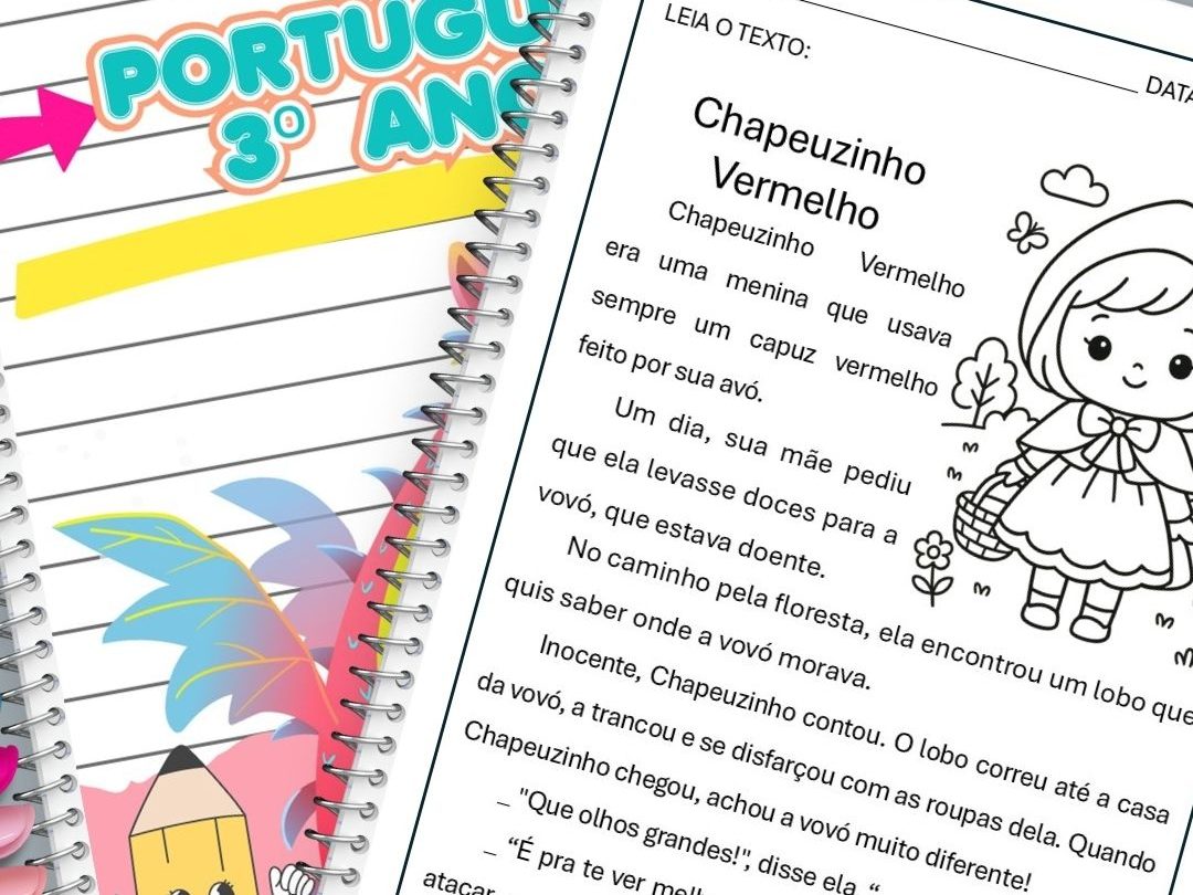 Língua Portuguesa 3º ano com 50 páginas