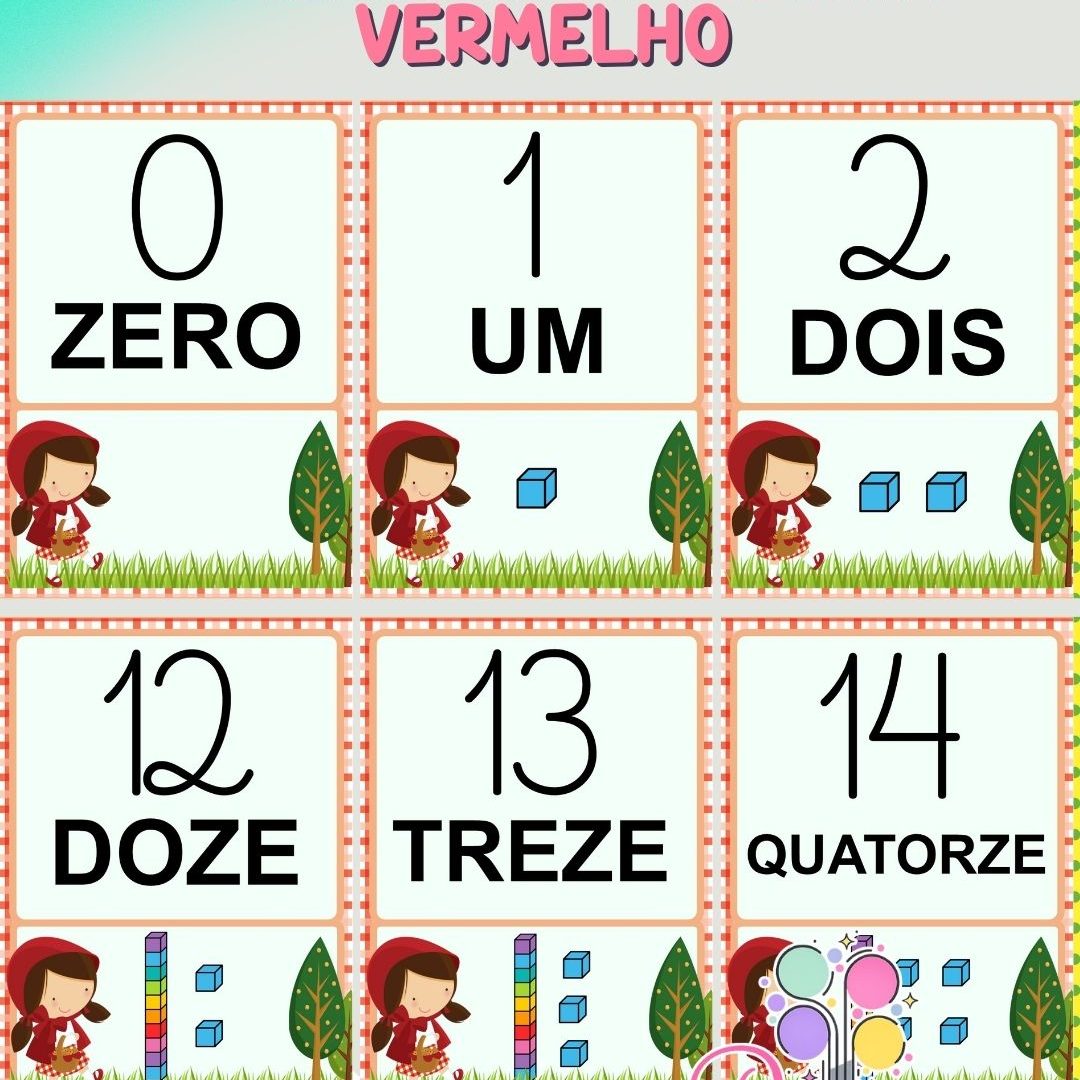 Números Chapeuzinho Vermelho até 100