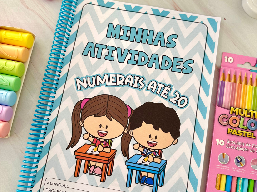 Apostila para trabalhar os numerais de 1 a 20
