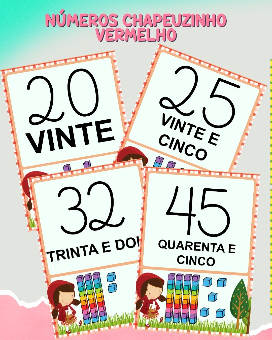 Números Chapeuzinho Vermelho até 100 - Imagem 2