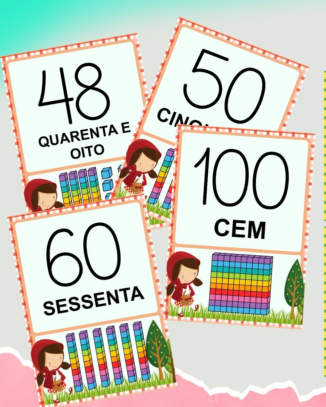 Números Chapeuzinho Vermelho até 100 - Imagem 3