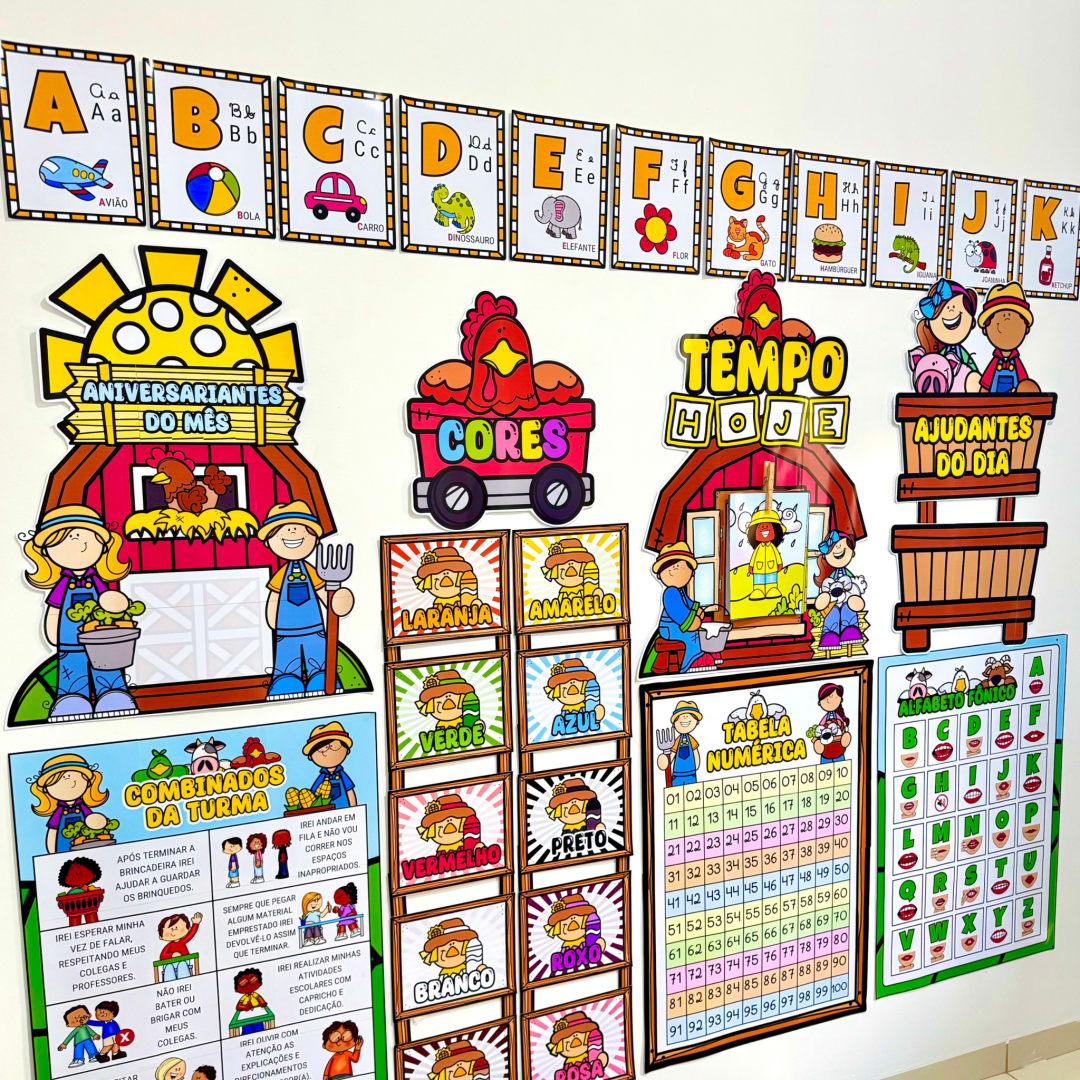 Kit Sala de Aula – Tema Fazendinha