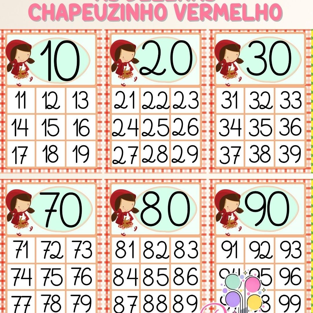 Cartazes A4 as Dezenas Chapeuzinho Vermelho