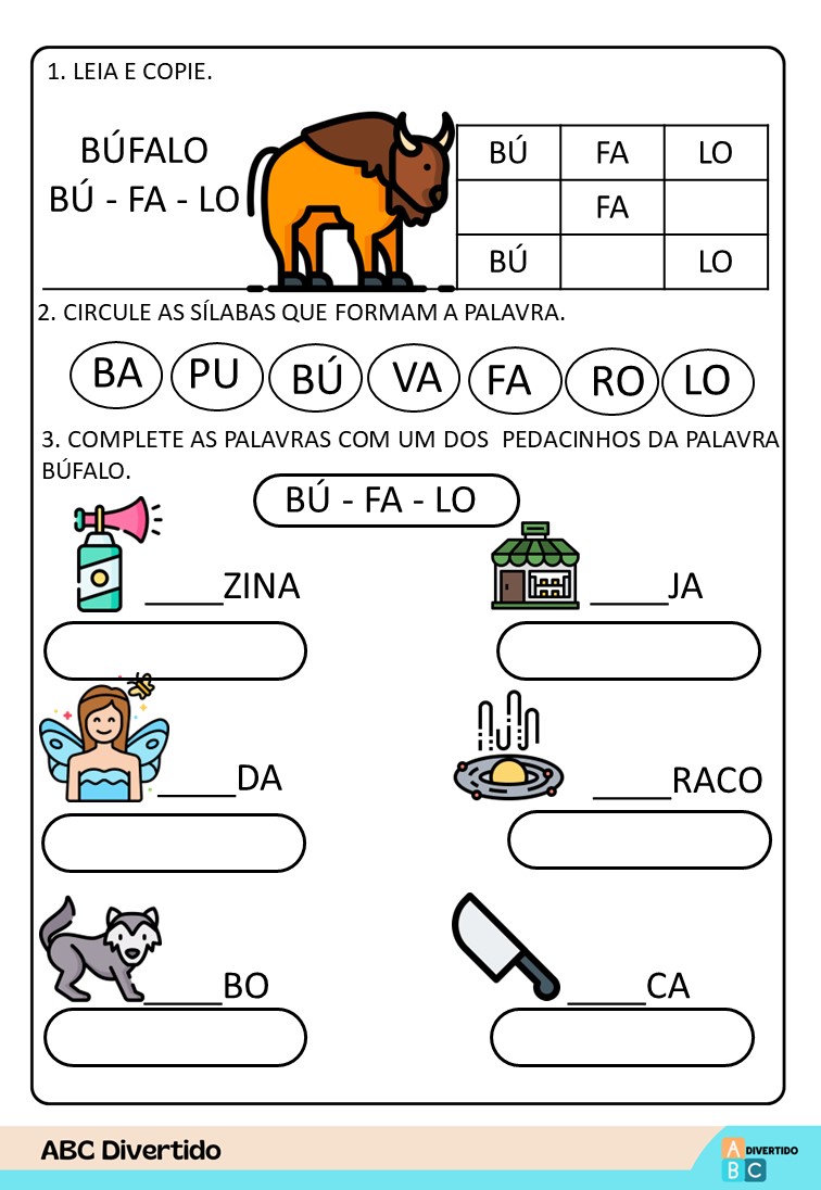 Pacote com 275 atividades para trabalhar sílabas simples OFERTA - Imagem 6