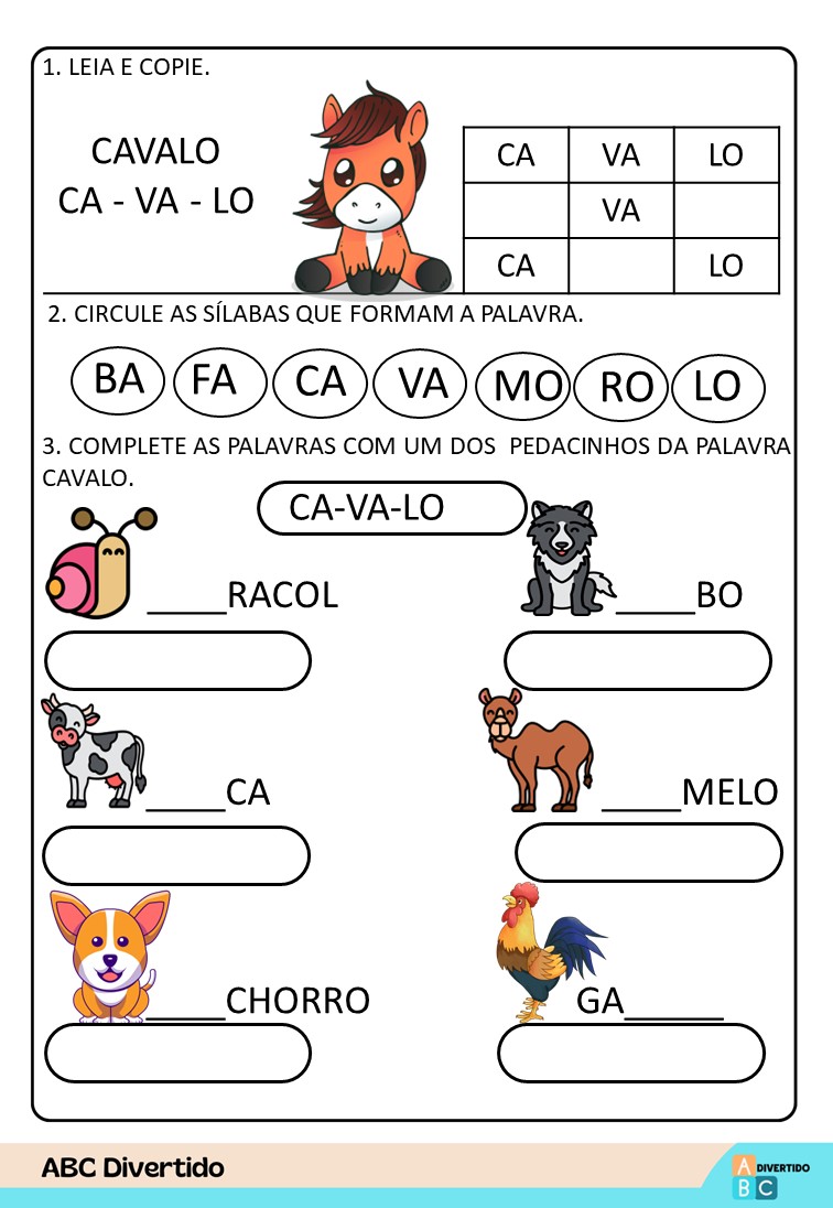 Pacote com 275 atividades para trabalhar sílabas simples OFERTA - Imagem 9