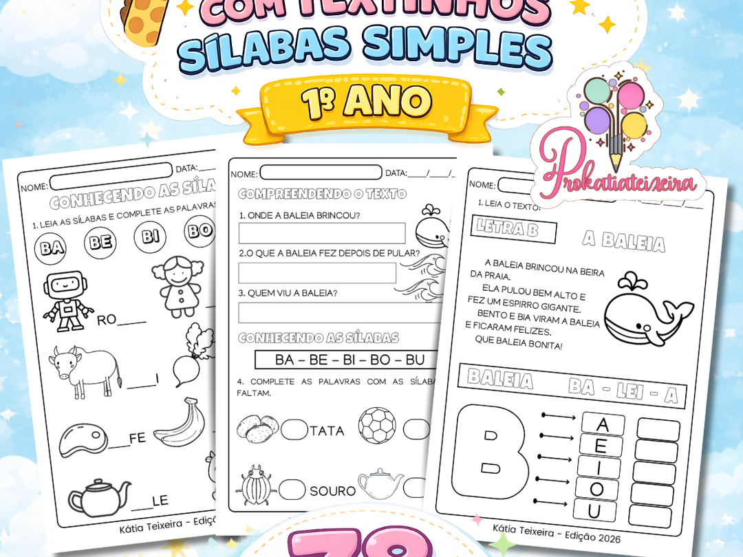 ALFABETIZANDO COM TEXTINHOS DE A A Z