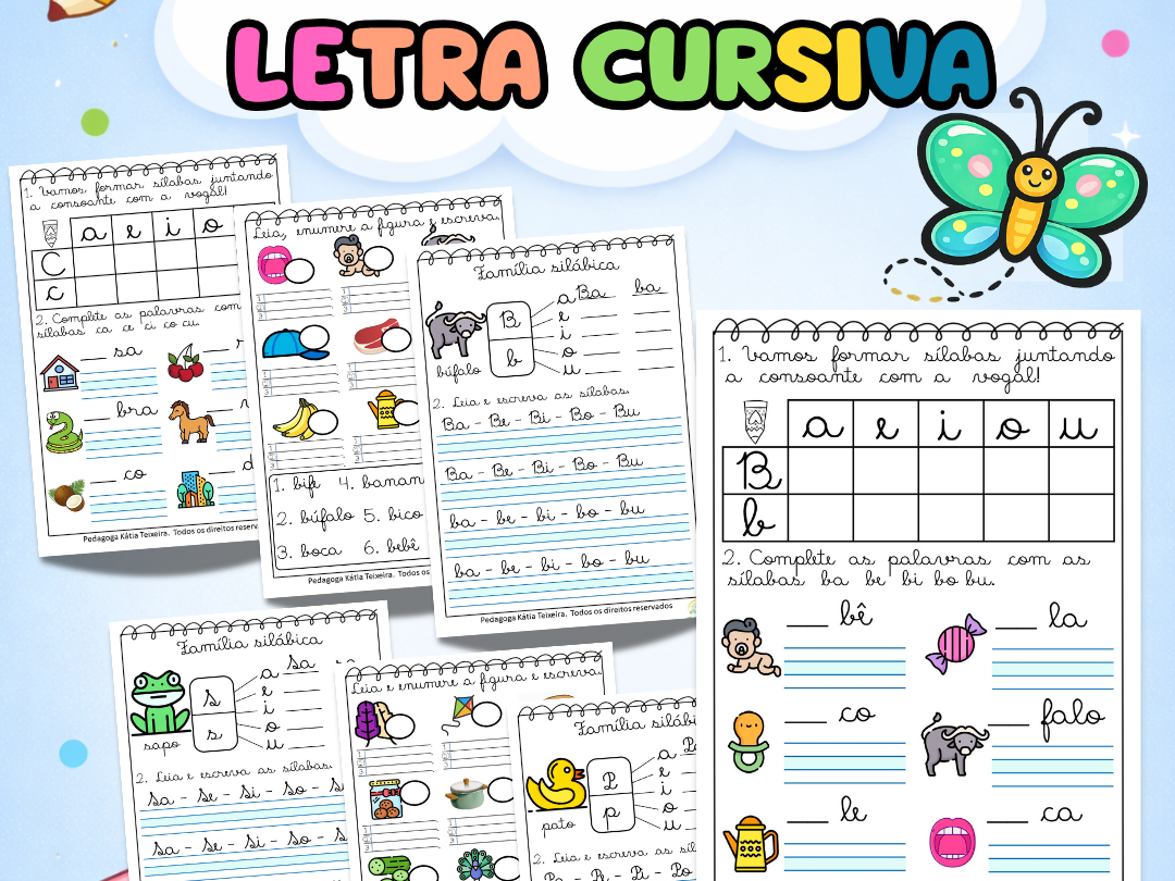 Atividades com Letra Cursiva Para Imprimir pdf