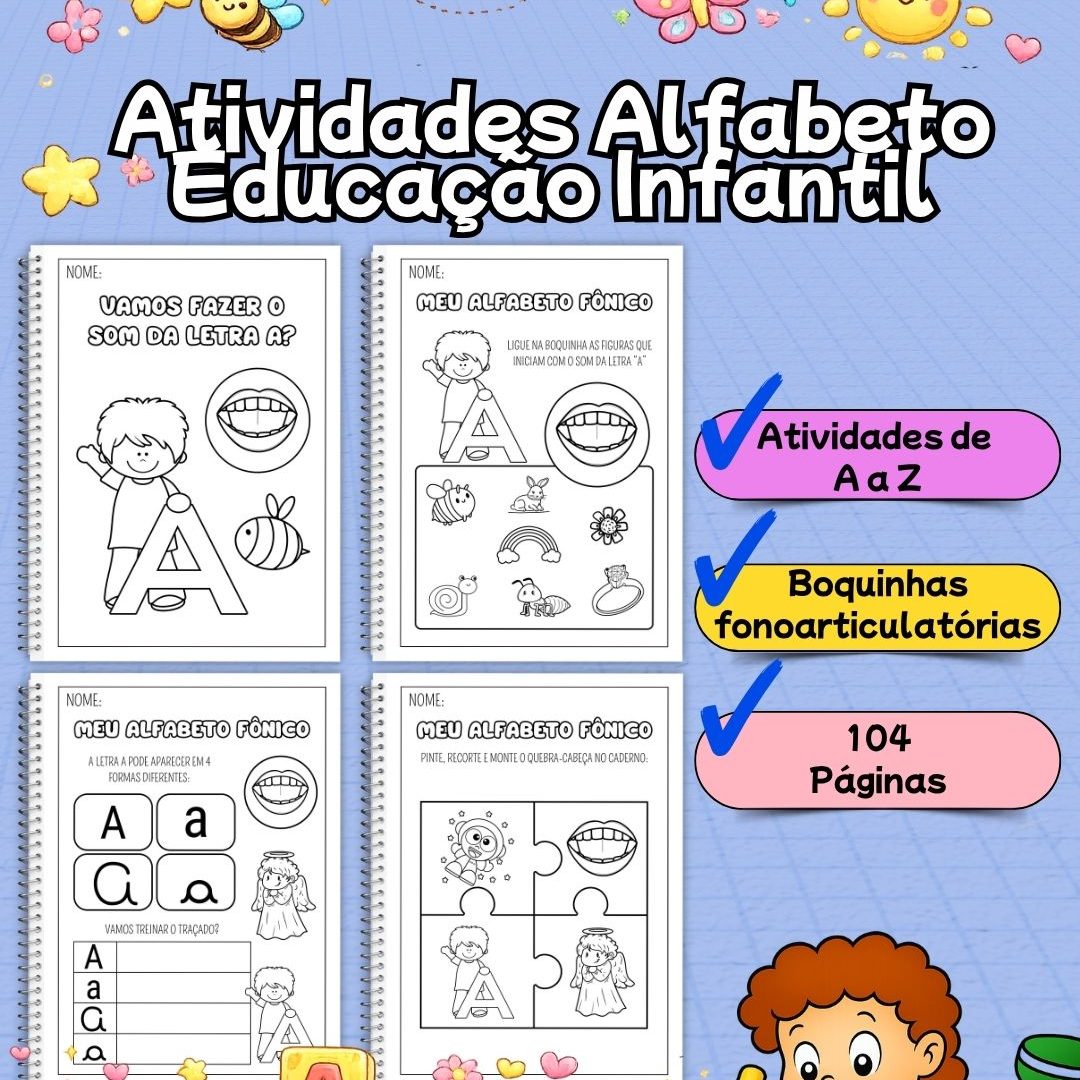 Atividades para Trabalhar o Alfabeto Educação Infantil de A a Z