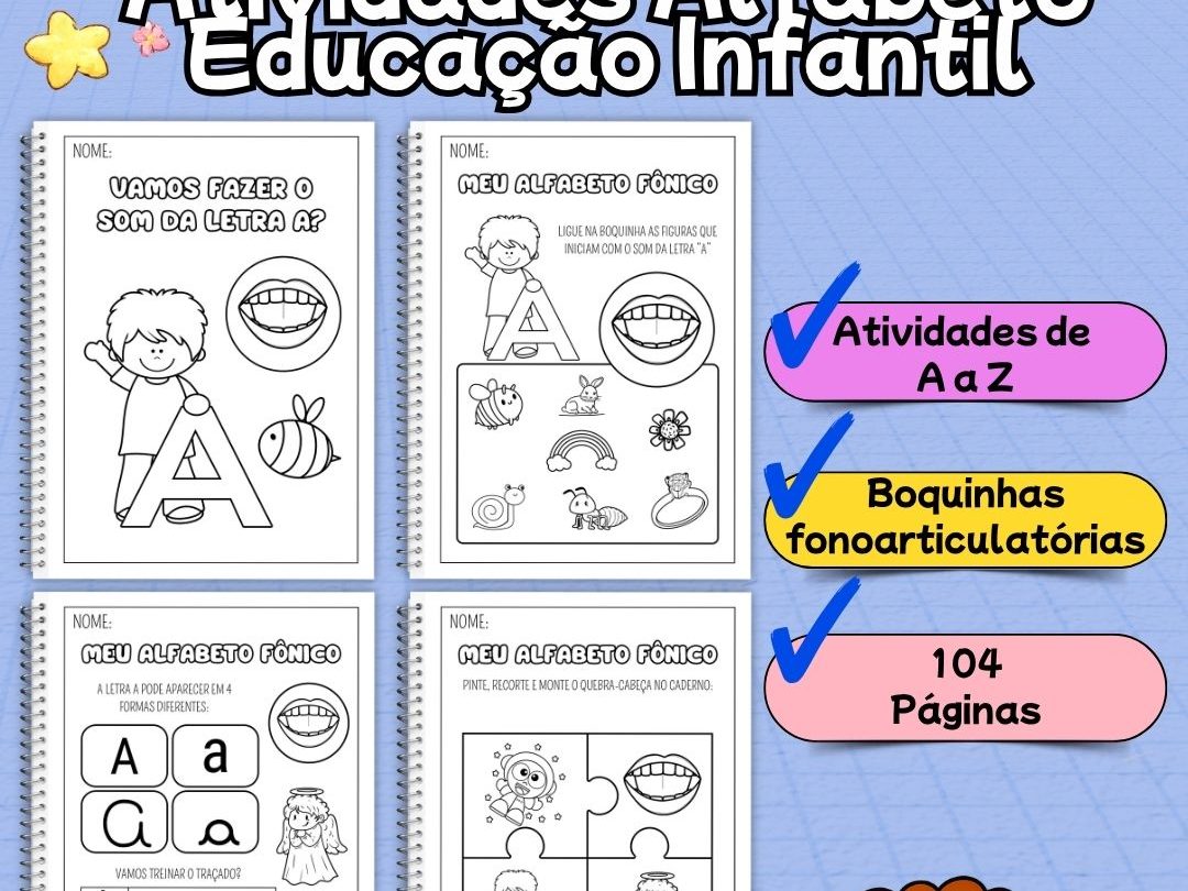Atividades para Trabalhar o Alfabeto Educação Infantil de A a Z