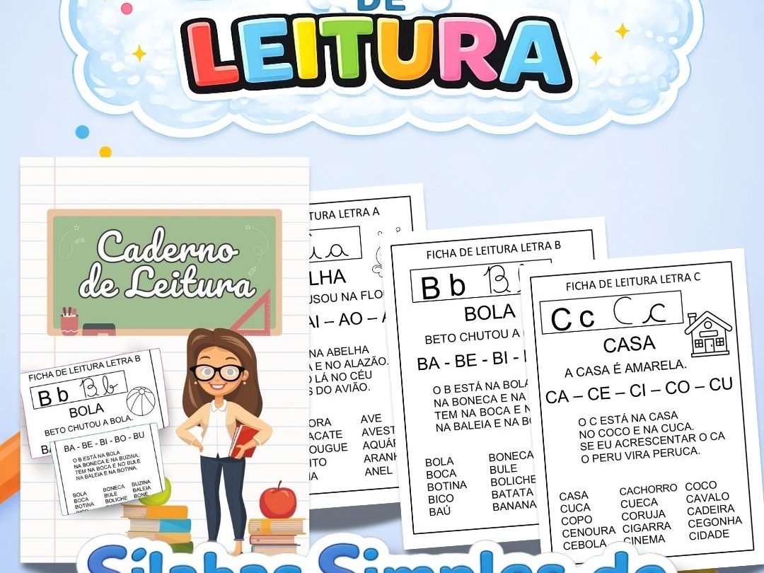Caderno de Leitura – Sílabas Simples