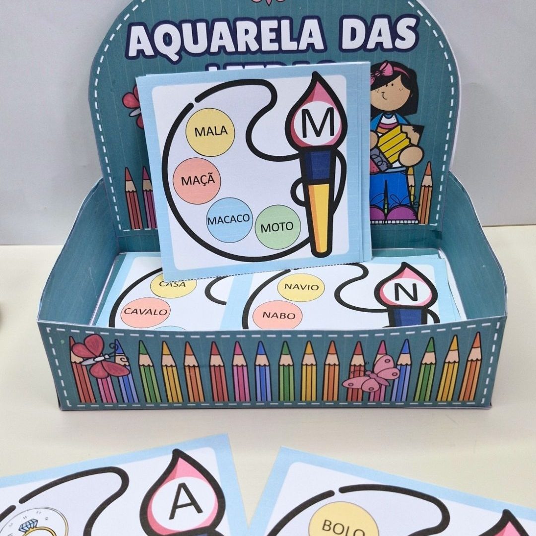 Jogo para imprimir  Aquarela das Letras