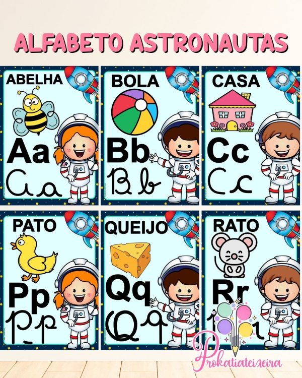 Kit Alfabetos e Números ilustrados Parede - Imagem 6