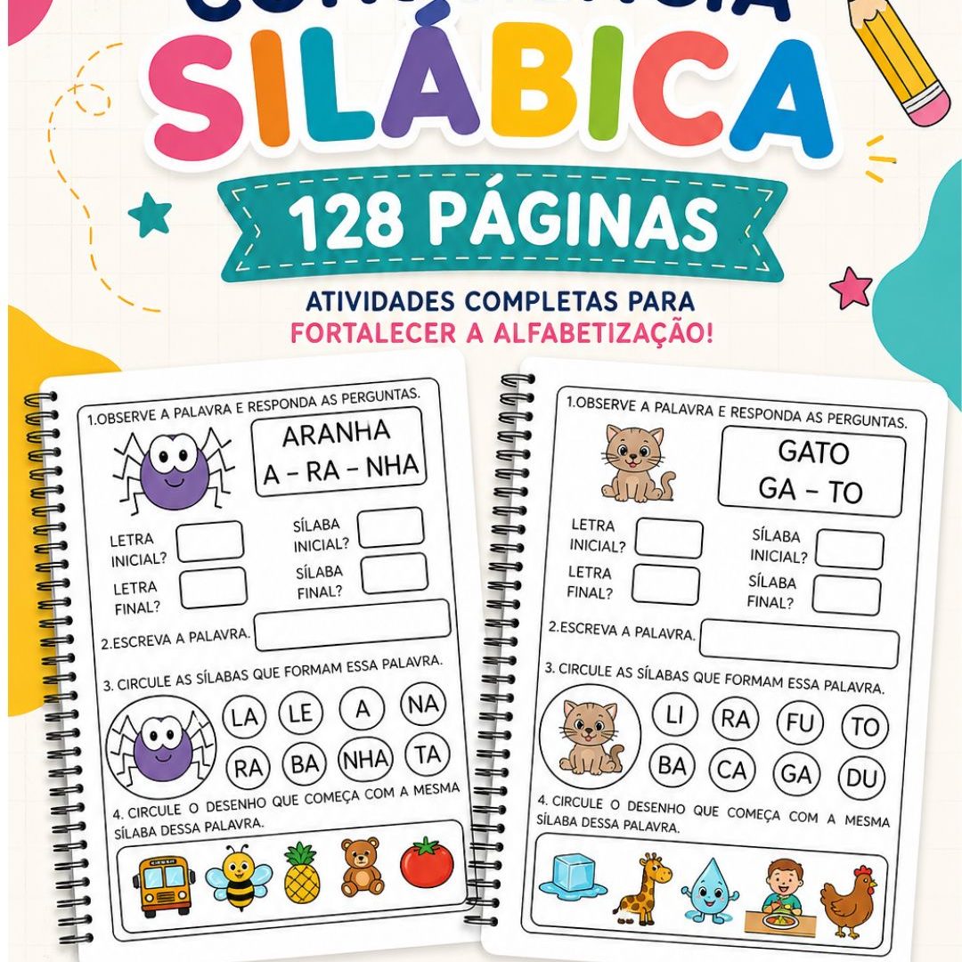 Apostila com 128 Atividades de Consciência Silábica