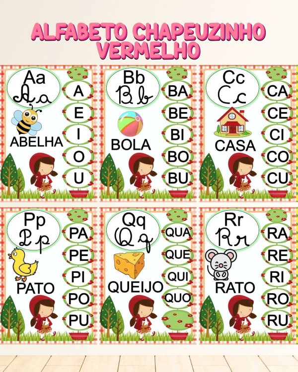 Kit Alfabetos e Números ilustrados Parede - Imagem 9