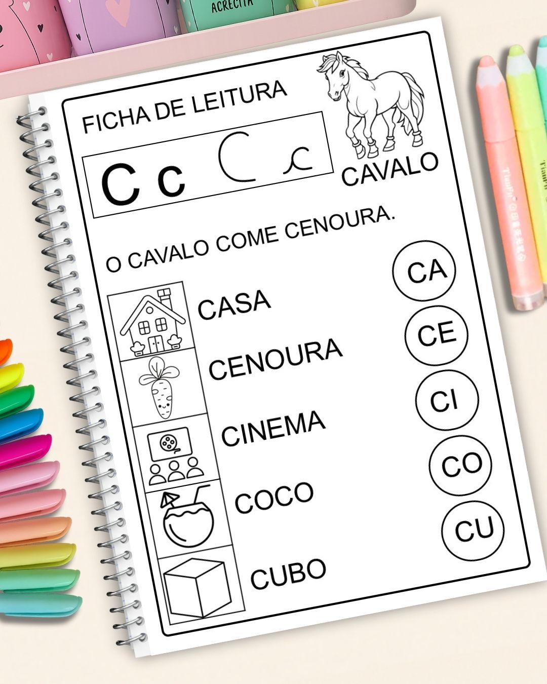 Caderno de Leitura – Fichas Silábicas (A a Z) - Imagem 4