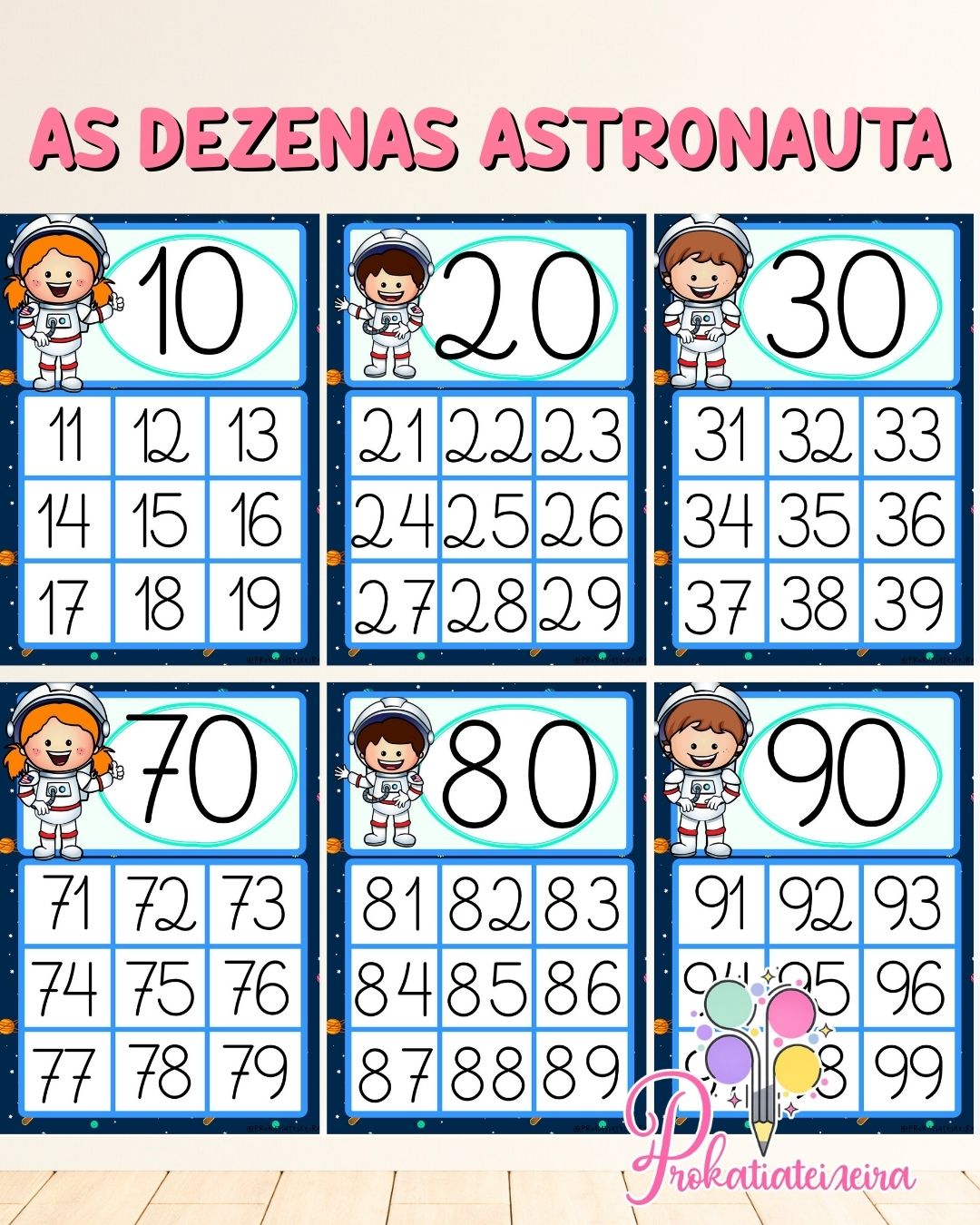 Kit Alfabetos e Números ilustrados Parede - Imagem 10