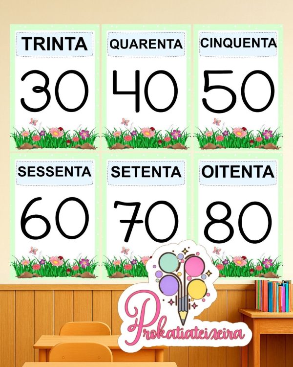 Kit Alfabetos e Números ilustrados Parede - Imagem 14