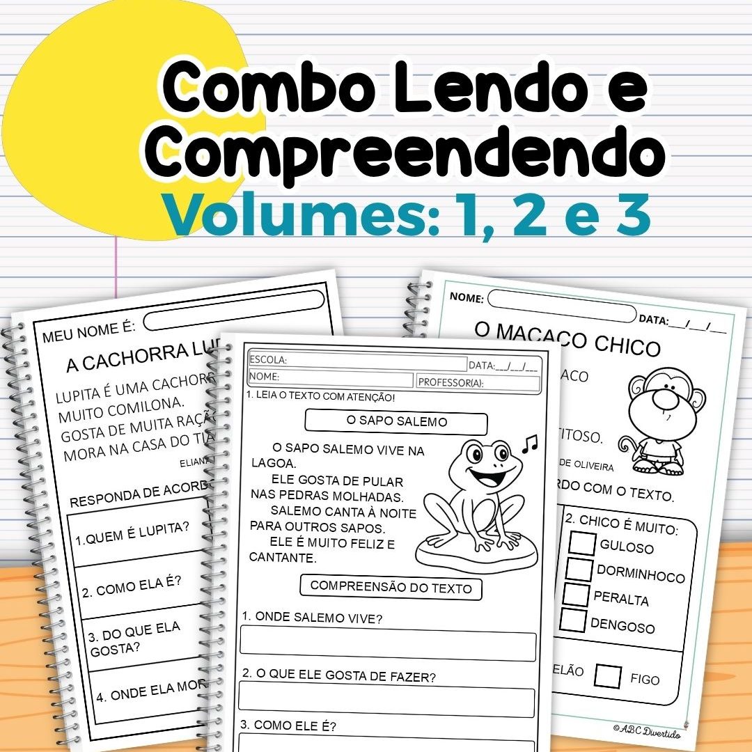 Kit Lendo e Compreendendo com 3 apostilas