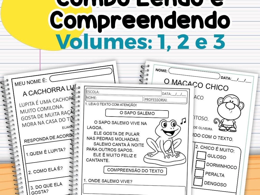 Kit Lendo e Compreendendo com 3 apostilas