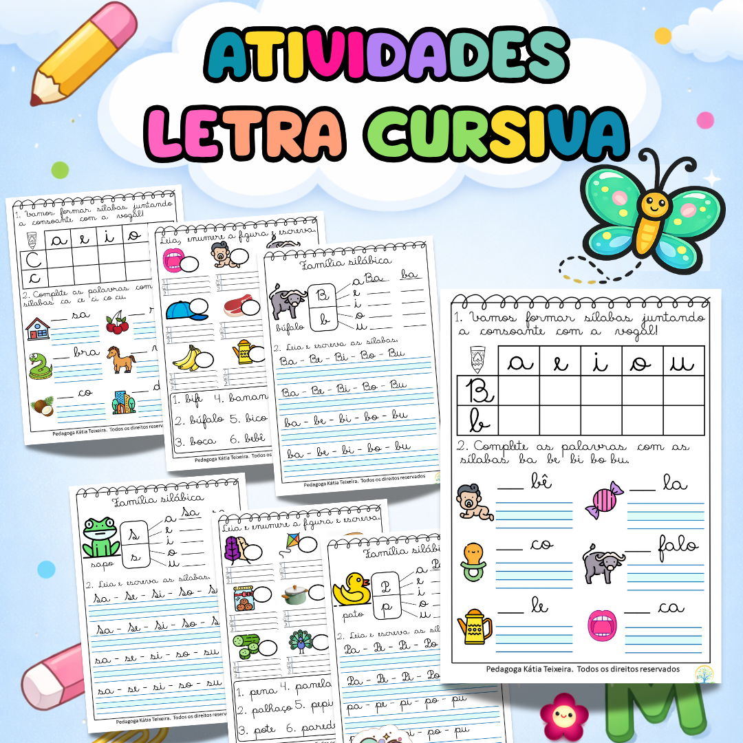 Atividades com Letra Cursiva Para Imprimir pdf