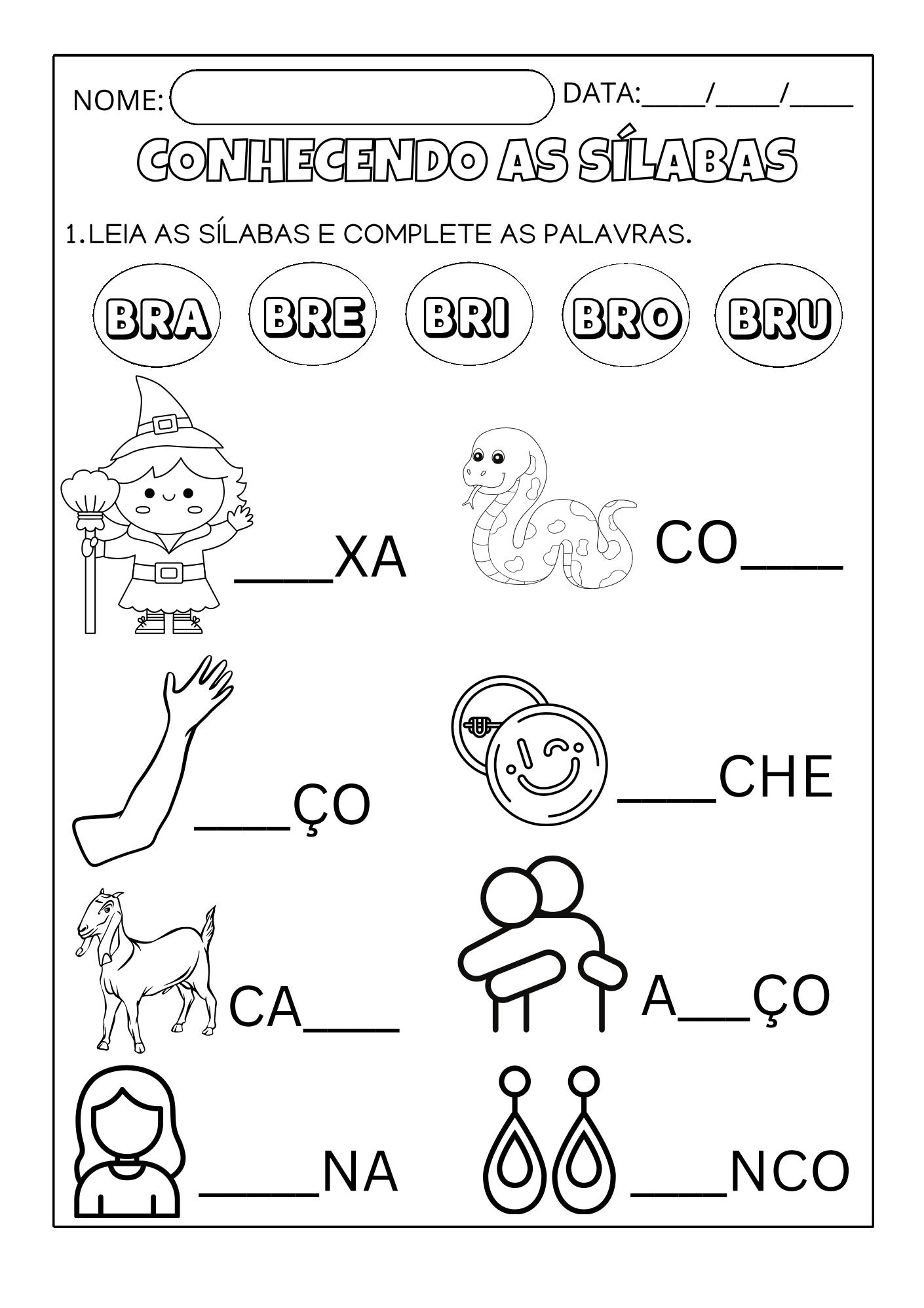 Atividades Sílabas Complexas PDF - Imagem 24
