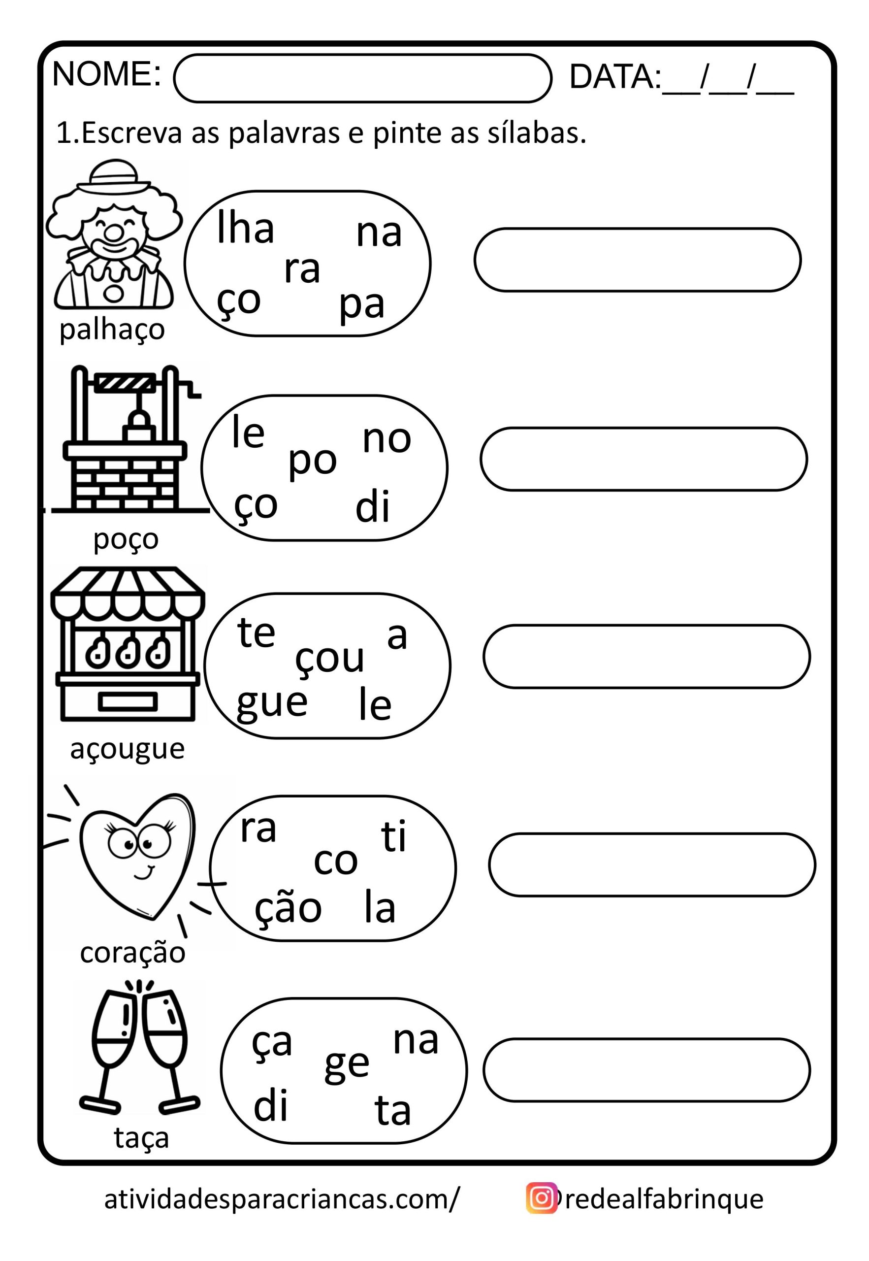 Atividades Sílabas Complexas PDF - Imagem 17
