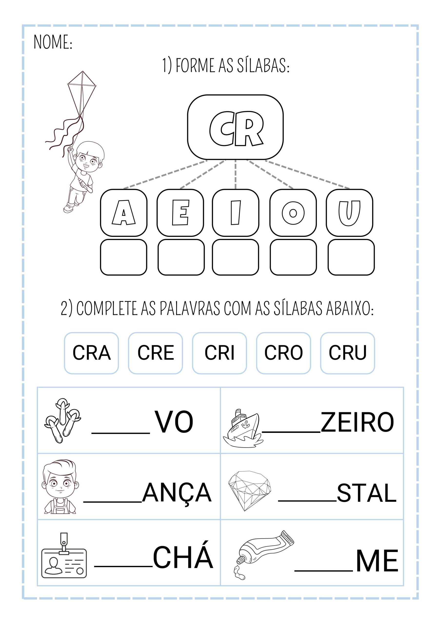 Atividades Sílabas Complexas PDF - Imagem 3