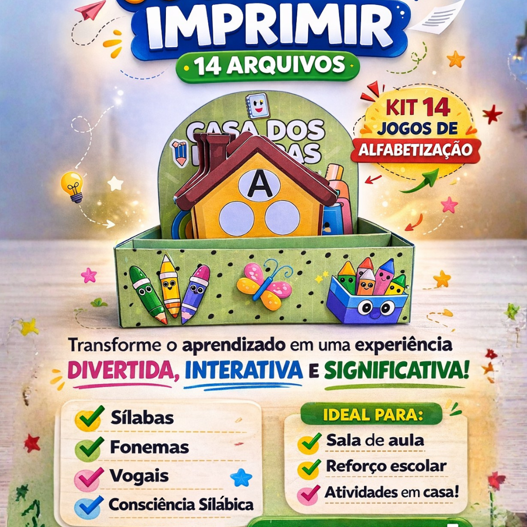 Combo Jogos para Imprimir Educação Especial 14 jogos