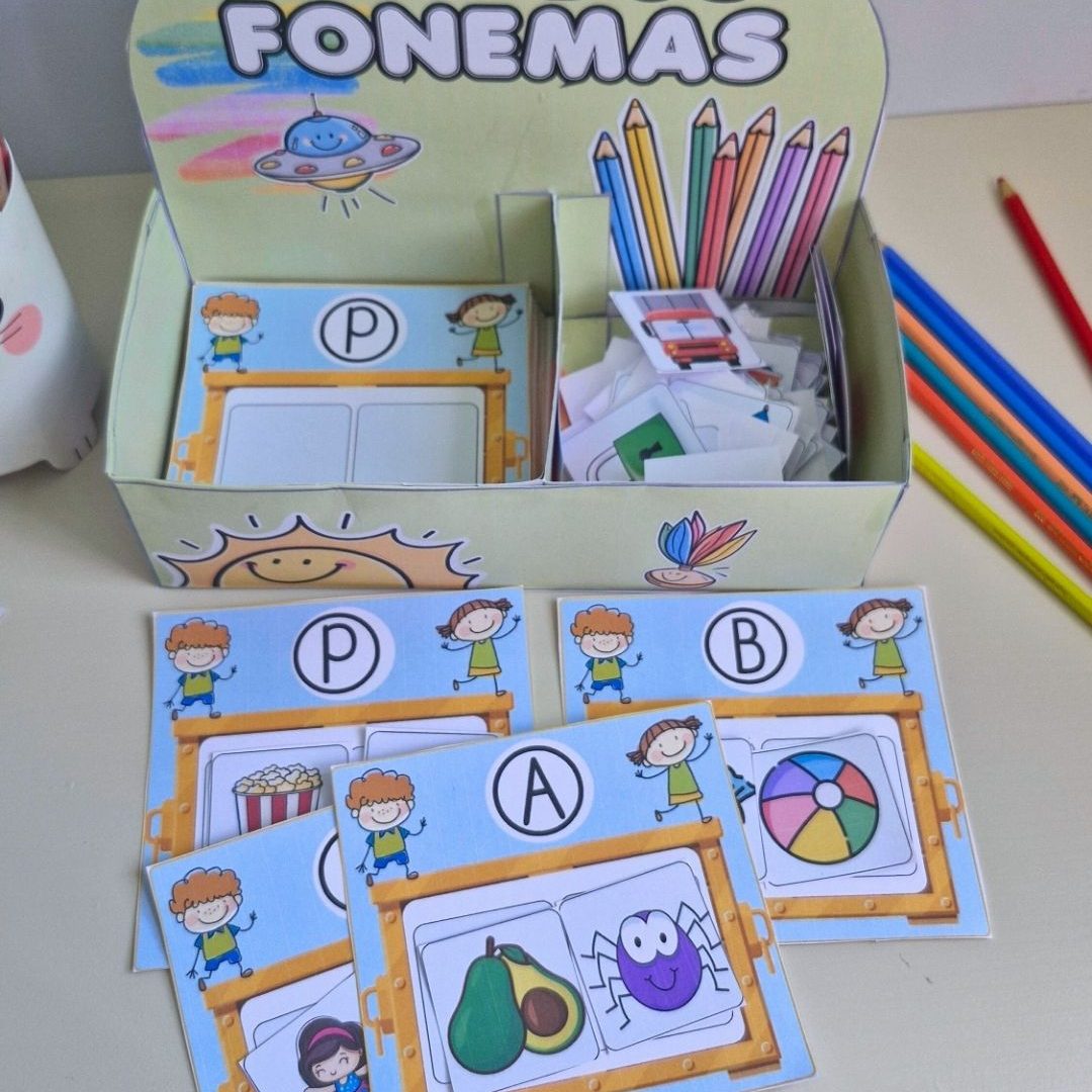 Baú dos Fonemas – 50 Páginas - 100 Fichas - Ed. Especial